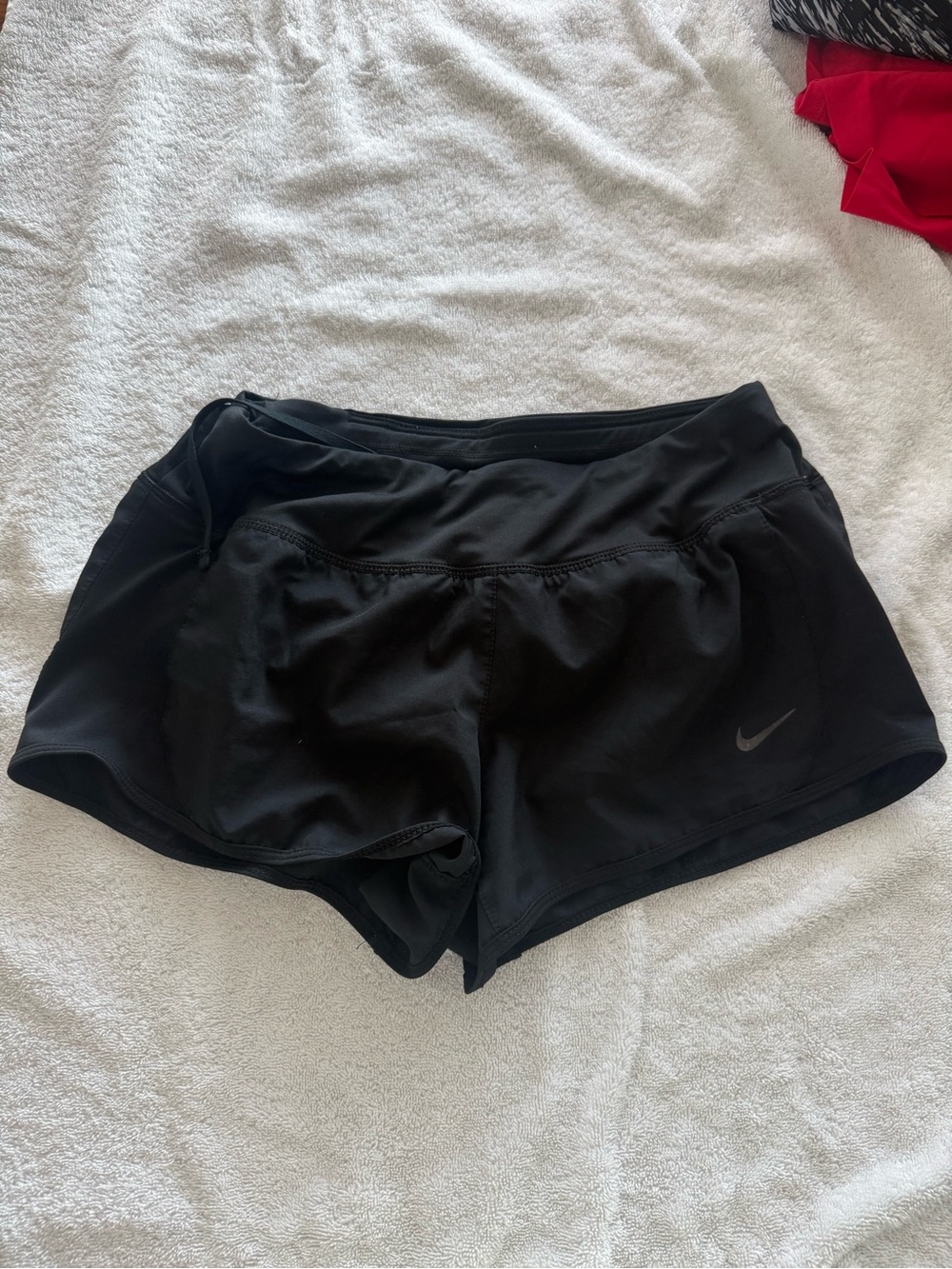 Nike Black Women's Athletic Running Shorts with Swoosh